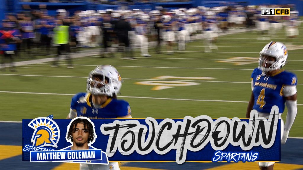 Walker Eget finds Matthew Coleman for 11-yard TD, extending San Jose State's lead over New Mexico