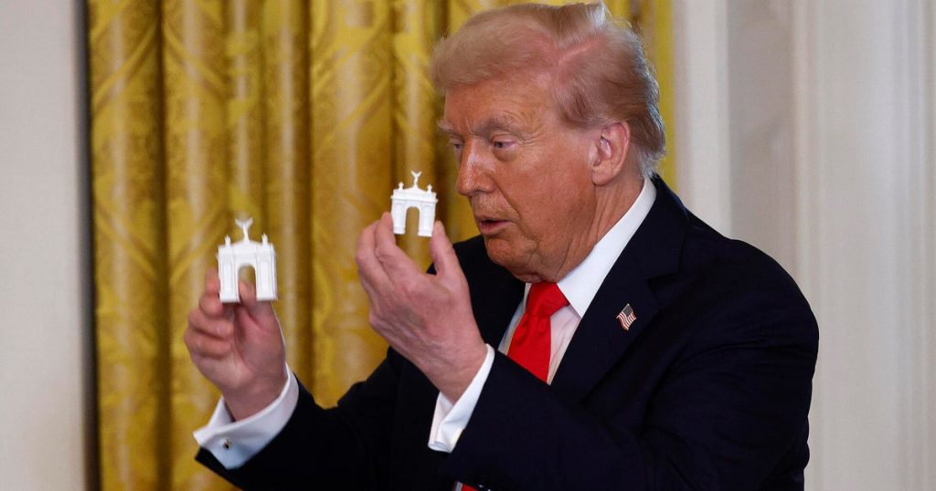 Trump says proposed arch to commemorate country’s anniversary is for “me”