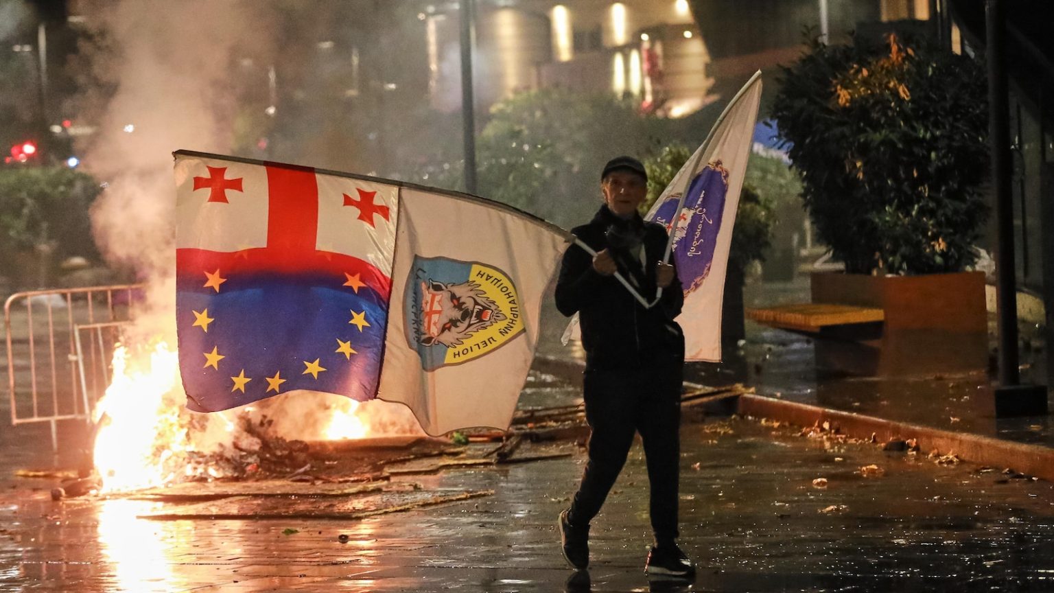 Georgia’s ruling party claims landslide win in local vote boycotted by main opposition