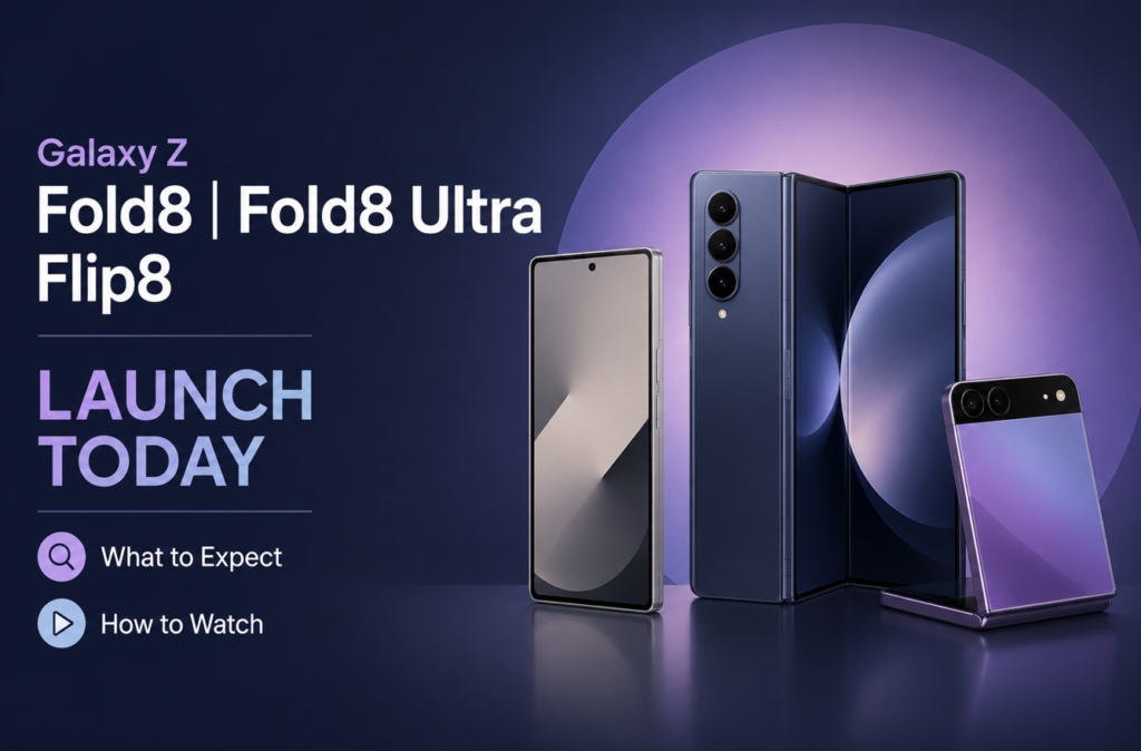 Samsung Galaxy Z Fold8, Fold8 Ultra and Flip8 Launch Today, What to Expect and How to Watch