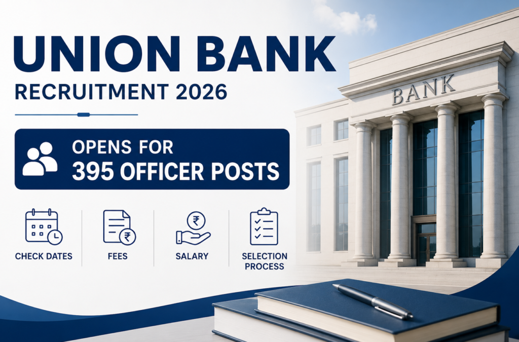 Union Bank Recruitment 2026 Opens for 395 Officer Posts, Check Dates, Fees, Salary and Selection Process