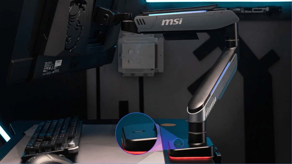 MSI’s RGB monitor arms are brilliant. They’re just not shiny enough