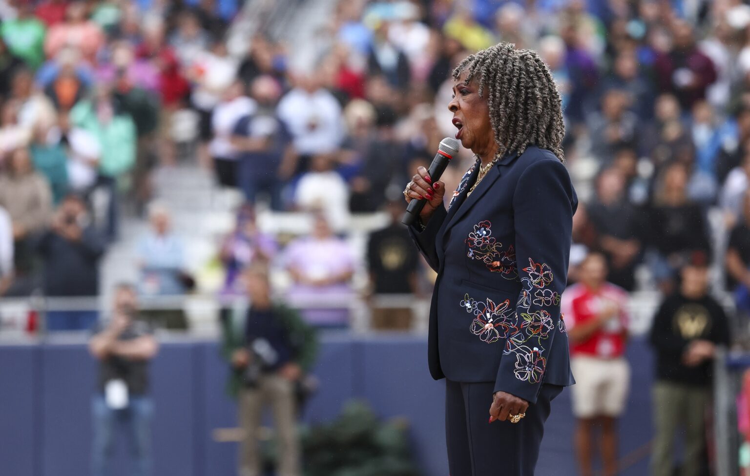 Martha Reeves blames viral botched US National Anthem performance on backing singers, attempts it again on live TV