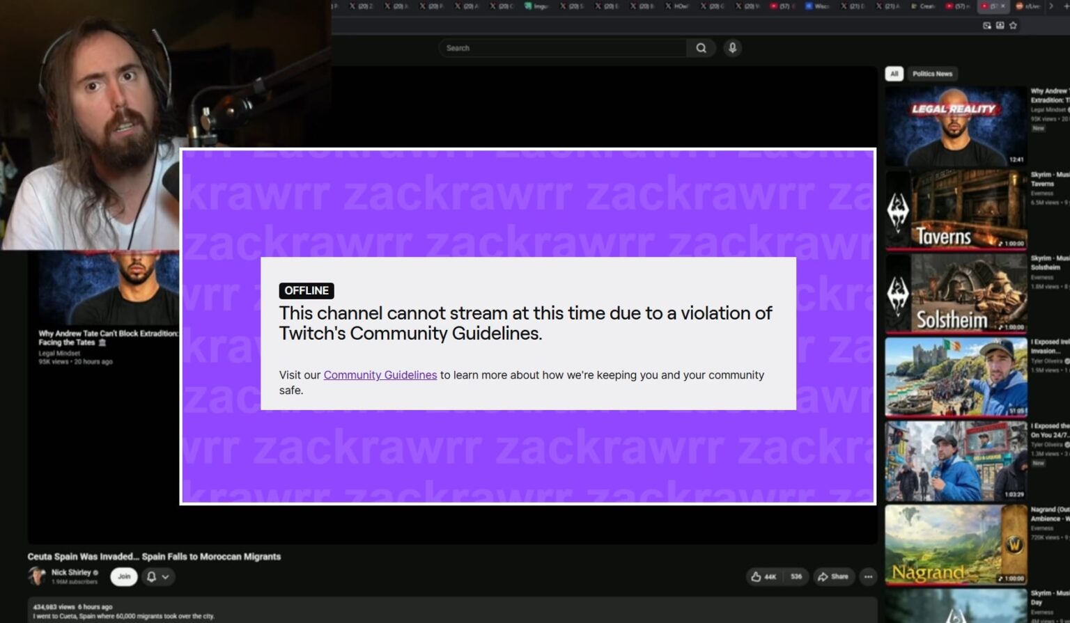 Asmongold Suspended From Twitch Again After Vile Comments