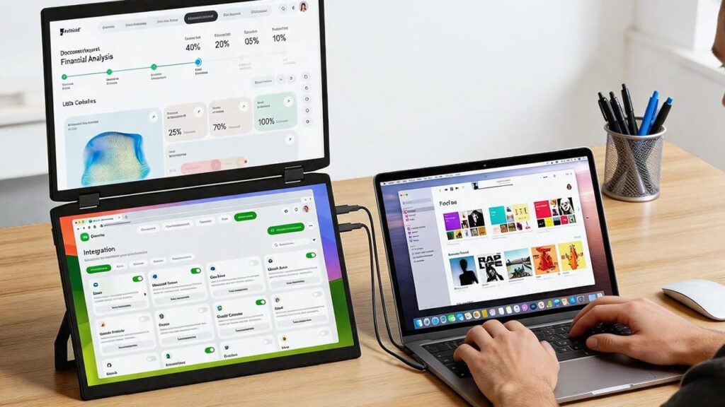 Get a Dual 15″ 1080p Portable USB Monitor Setup to Boost Your Producitivity for Just $82.99