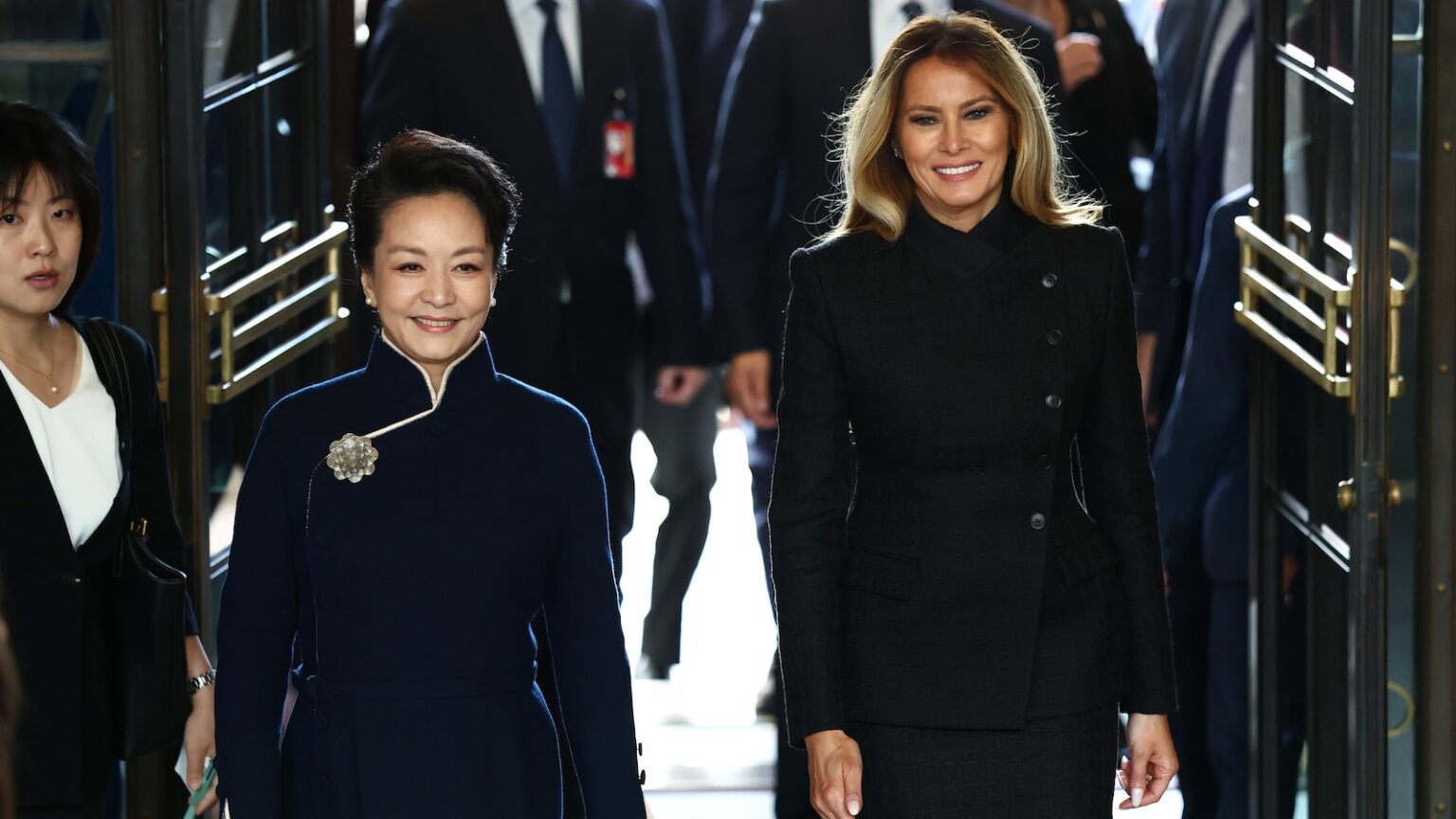 Melania Trump hosts China’s first lady for an outing that is watched for diplomacy and style