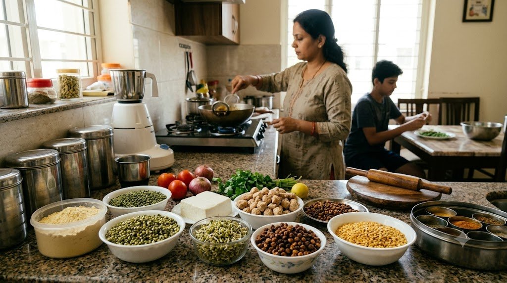 High-Protein vegetarian meal plan with Indian Vegetarian Diet