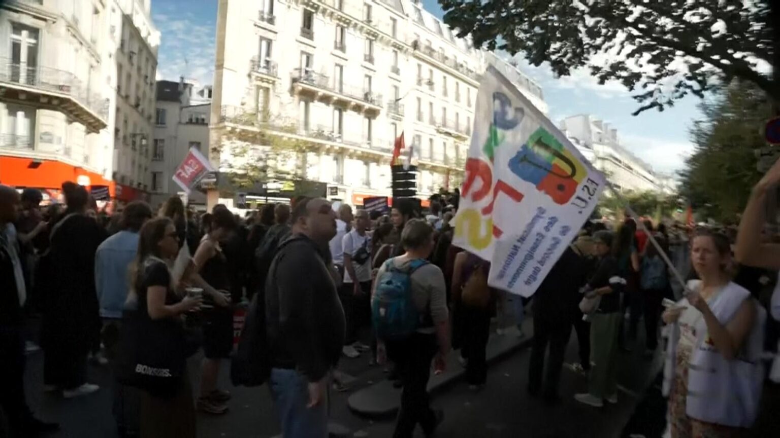 French riot police fire tear gas as more than 250,000 rally nationwide for school funding